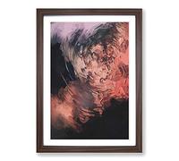 The Swirl in Abstract Framed Print | A2 Walnut Framed Wall Art | Ready to Hang | Abstract Fantasy Picture | Living Room Bedroom Lounge Office