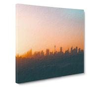 The Sydney Australia Skyline by Canvas Print | Gallery Wrapped 30mm Frame Wall Art | 14x14 inches | Ready to Hang | Modern Cityscape Picture | Living Room Bedroom Lounge Office
