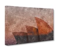 The Sydney Opera House Canvas Print | Gallery Wrapped 30mm Frame Wall Art | 20x14 inches | Ready to Hang | Abstract Picture | Living Room Bedroom Lounge Office