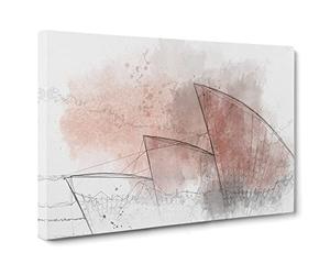 The Sydney Opera House Canvas Print | Gallery Wrapped 30mm Frame Wall Art | 24x16 inches | Ready to Hang | Abstract Picture | Living Room Bedroom Lounge Office