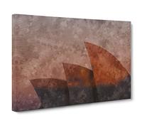 The Sydney Opera House Canvas Print | Gallery Wrapped 30mm Frame Wall Art | 30x20 inches | Ready to Hang | Abstract Picture | Living Room Bedroom Lounge Office
