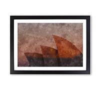The Sydney Opera House Painting Framed Print | A2 Black Framed Wall Art | Ready to Hang | Modern Historical Picture | Living Room Bedroom Lounge Office