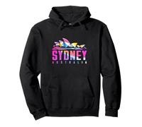The Sydney Opera House With Colorful Geometric Pattern Pullover Hoodie
