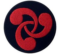 The Symbol of Triskele Patch Embroidered Badge Applique Iron On Sew On Emblem, Red & Black