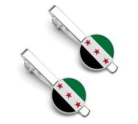 The Syrian Arab Republic Flags Men'S Tie Accessories Mens Tie Clip Classic Present Necktie Ties Bar Pinch Clips Business