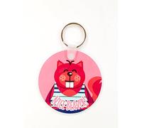 The T Bird Funny animal keyring, nice beaver, printed double sided, free uk postage, great innuendo gift