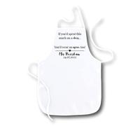 The T Bird Personalized Bridal Apron, Wedding Cover Up, Unique Gift for New House, Kitchenware Present, Tie Waist, One Size, Polyester, Customizable