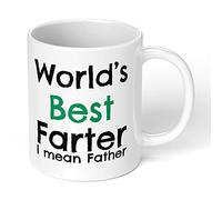 the T birdWorlds best farter mean father Fathers Day Gift Dad Mug Dad Birthday Dad Coffee Gift for Dad first fathers day by 1White1 Count Pack of 1