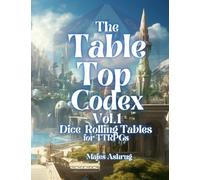 The Table Top Codex: Dice Rolling Tables for any RPG: for Solo TTRPG Players & GM Inspiration includes NPC Reaction Table