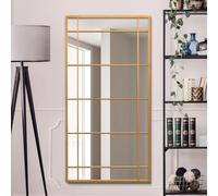 The Tabula - New Gold Metal Framed Window Wall or Leaner Mirror 63" X 31" (160CM X 80CM)