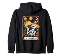 The Taco Prophet Skeleton Sombrero Cosmic Night Zip Hoodie