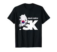 The Taegeukgi Inside South Korea Map SK Bold Letters Vintage T-Shirt