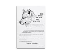 The Tale of Two Wolves PoemPosters Are Suitable for All Occasions Wall Room Decoration Aesthetics, Wall Art for Home DecorationUnframe-style 20x30inch(50x75cm)