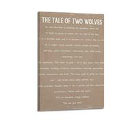 The Tale Of Two WolvesPosters Are Suitable for All Occasions Wall Room Decoration Aesthetics, Wall Art for Home DecorationFrame-style 24x36inch(60x90cm)