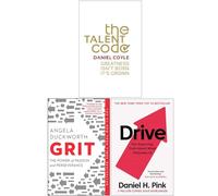 The Talent Code, Grit: The Power of Passion and Perseverance, Drive The Surprising Truth About What Motivates Us 3 Books Collection Set