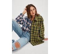 The Tales Half And Half Flannel at Free People in Blue Khaki, Size: Small - female