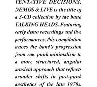 The Talking Heads - Tentative Decisions: Demos & Live [New CD] Digibook