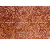 Embossed Flower Finished Genuine Leather Hides Crafts | Home Decor Leather Crafts Tooling Sewing Hobby Workshop Crafting Leather Hides Embossed 12x12