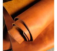 The Tannery Finished Full Grain Cow Genuine Leather Hides Crafts | Home Decor Leather Crafts Tooling Sewing Hobby Workshop Crafting Leather Hides Bourbon Brown 12x12