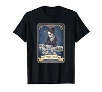 The Tarot Reader Tarot Card Skeleton Woman Reading Spiritual Value Graphic T-Shirt