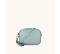 The Tassel Leather Crossbody Bag Apatchy London Baby Blue One Size