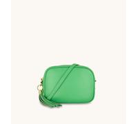The Tassel Leather Crossbody Bag Apatchy London Bright Green One Size