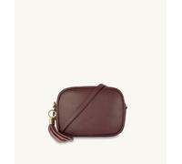 The Tassel Leather Crossbody Bag Apatchy London Wine One Size