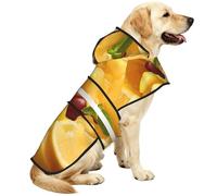 The Taste Of Lemon Waterproof Dog Raincoat And Rain Jacket For Small Medium Large Dogs With Reflective Stripes And Adjustable Belly Strap
