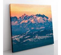 The Tatra Mountains in Poland by Canvas Wall Art Print 14x14 Inch