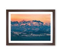 The Tatra Mountains in Poland by Framed Print | A2 Walnut Framed Wall Art | Ready to Hang | Modern Landscape Picture | Living Room Bedroom Lounge Office