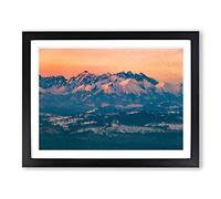 The Tatra Mountains In Poland By Modern Art Framed Print | A3 Black Framed Wall Art | Ready to Hang | Modern Landscape Picture | Living Room Bedroom Lounge Office