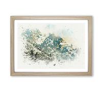 The Tatra Mountains in Slovakia in Abstract Framed Print | A2 Oak Framed Wall Art | Ready to Hang | Abstract Landscape Picture | Living Room Bedroom Lounge Office