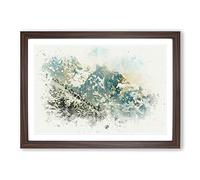 The Tatra Mountains in Slovakia in Abstract Framed Print | A2 Walnut Framed Wall Art | Ready to Hang | Abstract Landscape Picture | Living Room Bedroom Lounge Office