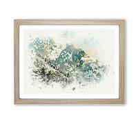 The Tatra Mountains In Slovakia In Abstract Modern Art Framed Print | A4 Oak Framed Wall Art | Ready to Hang | Abstract Landscape Picture | Living Room Bedroom Lounge Office