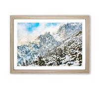 The Tatra Mountains in Slovakia Painting Framed Print | A2 Oak Framed Wall Art | Ready to Hang | Modern Landscape Picture | Living Room Bedroom Lounge Office