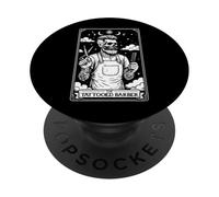 The Tattooed Barber Hairdresser Hair Cutter Tarot Card PopSockets Adhesive PopGrip