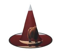 The Tauren Under the Red Wall Halloween Witches Hats Witch Headbands Wizard Hat Costume Accessories Cosplay for Party Masquerade Foldable 1