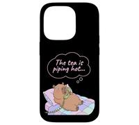 The Tea Is Piping Hot Capybara Funny Gossip Yapper Meme Case for iPhone 14 Pro