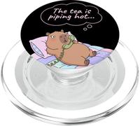 The Tea Is Piping Hot Capybara Funny Gossip Yapper Meme PopSockets PopGrip for MagSafe