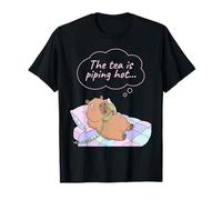 The Tea is Piping Hot Capybara Funny Gossip Yapper Meme T-Shirt