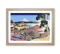 The Tea Plantation Of Katakura By Katsushika Hokusai Asian Japanese Framed Print | A3 Oak Framed Wall Art | Ready to Hang | Asian Food Picture | Living Room Bedroom Lounge Office