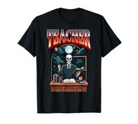 The Teacher Skeleton Gothic Halloween Design T-Shirt