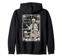The Teacher Skeleton Gothic Halloween Design Zip Hoodie