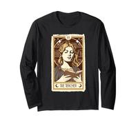 The Teacher Taro Card Back to School Vintage Illustration Long Sleeve T-Shirt