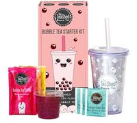 THE TEASHED Boba Starter Kit - Reusable Cup & Straw, Syrups, Tea & popping Boba, Vegan, 3 servings
