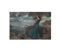 The Tempest John William Waterhouse Poster Wall Art Poster Scroll Canvas Painting Picture Living Room Decor Home 16x24inch(40x60cm)