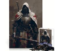 The Templar Knight Vintage Jigsaw Puzzle for Teenagers 1000 Pieces Cognitive Toy Quiet Hobby Premium Edge (38x26cm)
