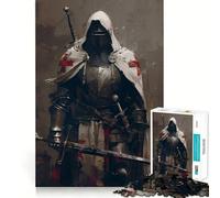 The Templar Knight Vintage Teenagers 1000 Piece Jigsaw Puzzle Mind Exercise Toy Group Play Precision Cut Festival Gift (50x75cm)