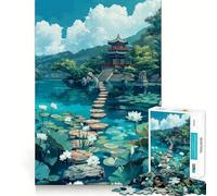 The Temple Jigsaw Puzzles 1000 Pieces for Teenagers Think Game Peaceful Time Quality Edge Perfect Present (38x52cm)