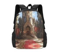 The Temple of Flowers Backpack Unisex 15.6 Inch Laptop Black Oxford Daypack